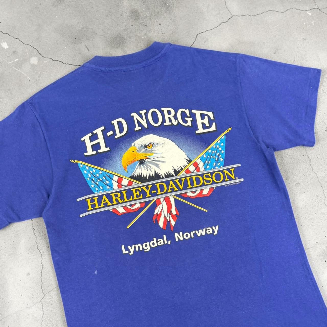 Harley Davidson biker Vintage Y2K Norway choppers eagle T-Shirt