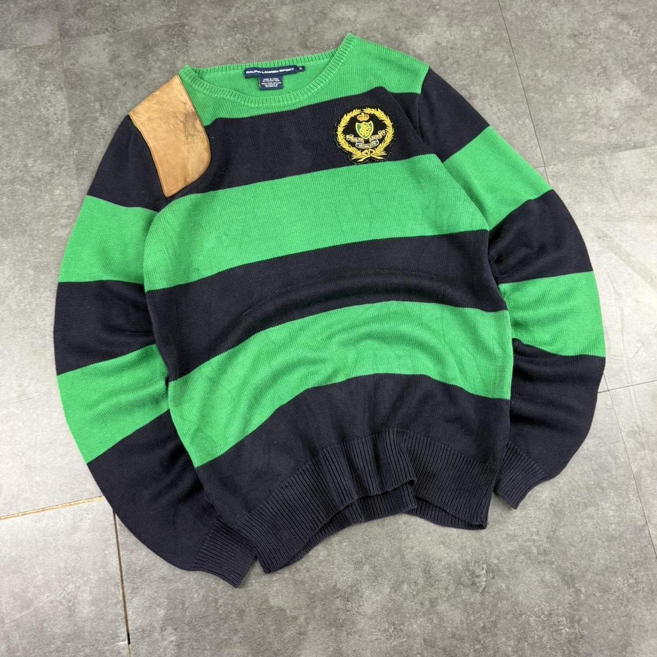 Polo Ralph Lauren sport 90s spellout chunky knit jumper
