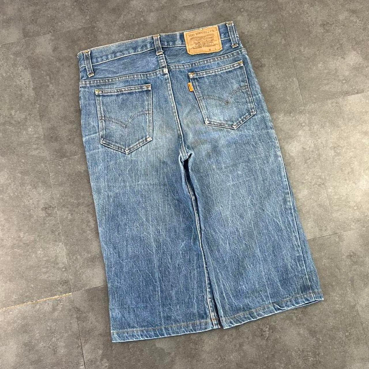 Levi 2000s 522 Orange Tag carpenter baggy skate denim short Jorts
