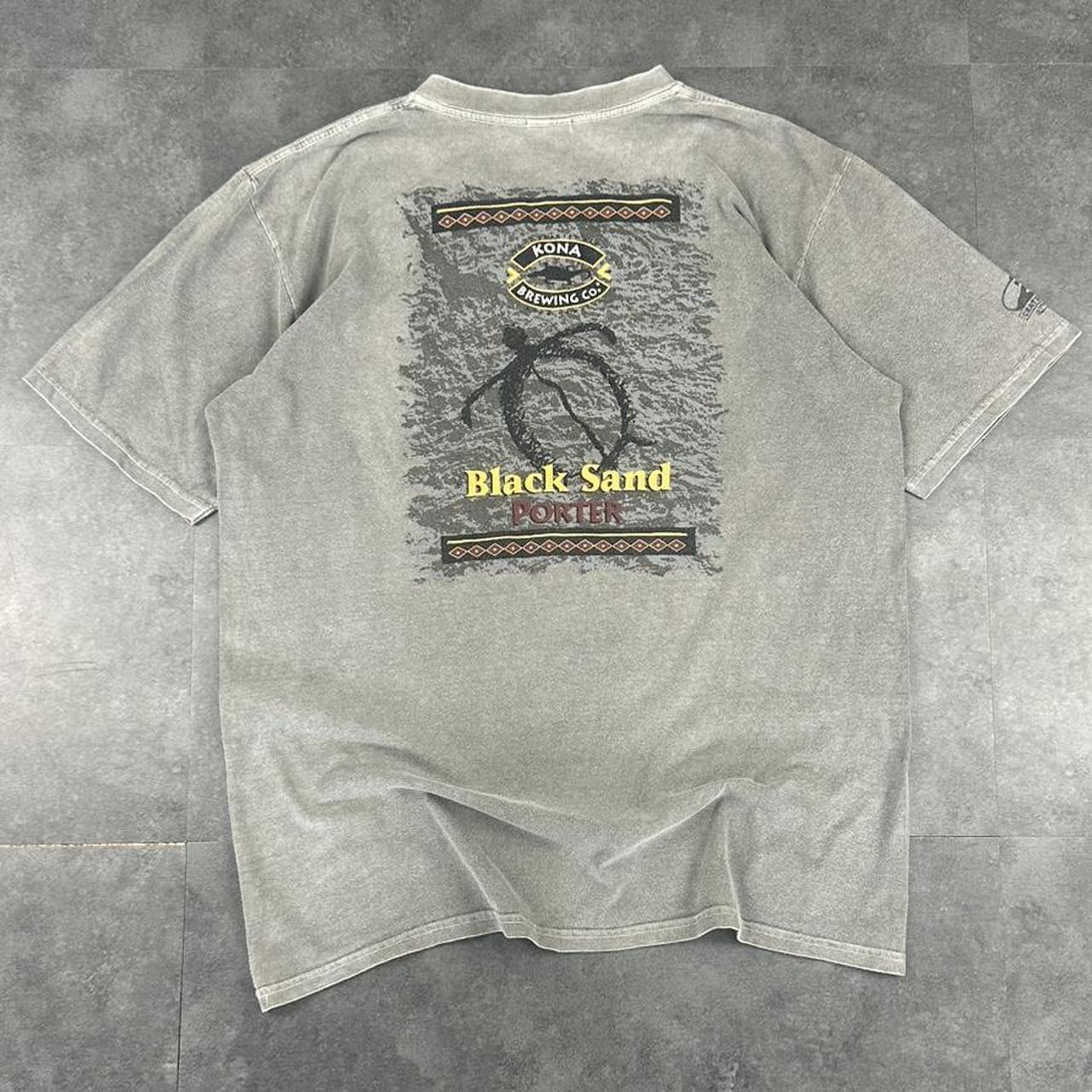 Kona Brewing Co 2000s Surf Print graphic logo lizard T shirt