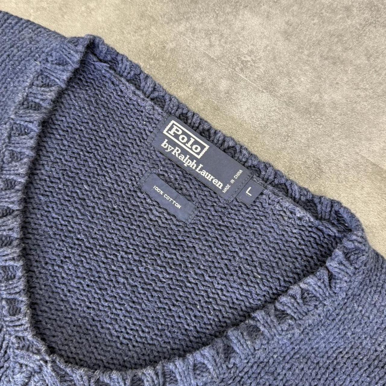 Polo Ralph Lauren 90s chunky knit v neck jumper