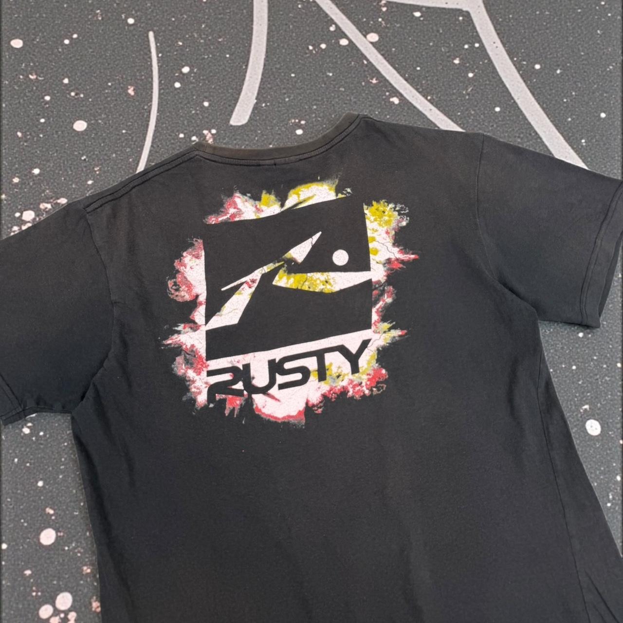 Rusty surf Vintage Y2K Surfwear logo paint splatter T-Shirt