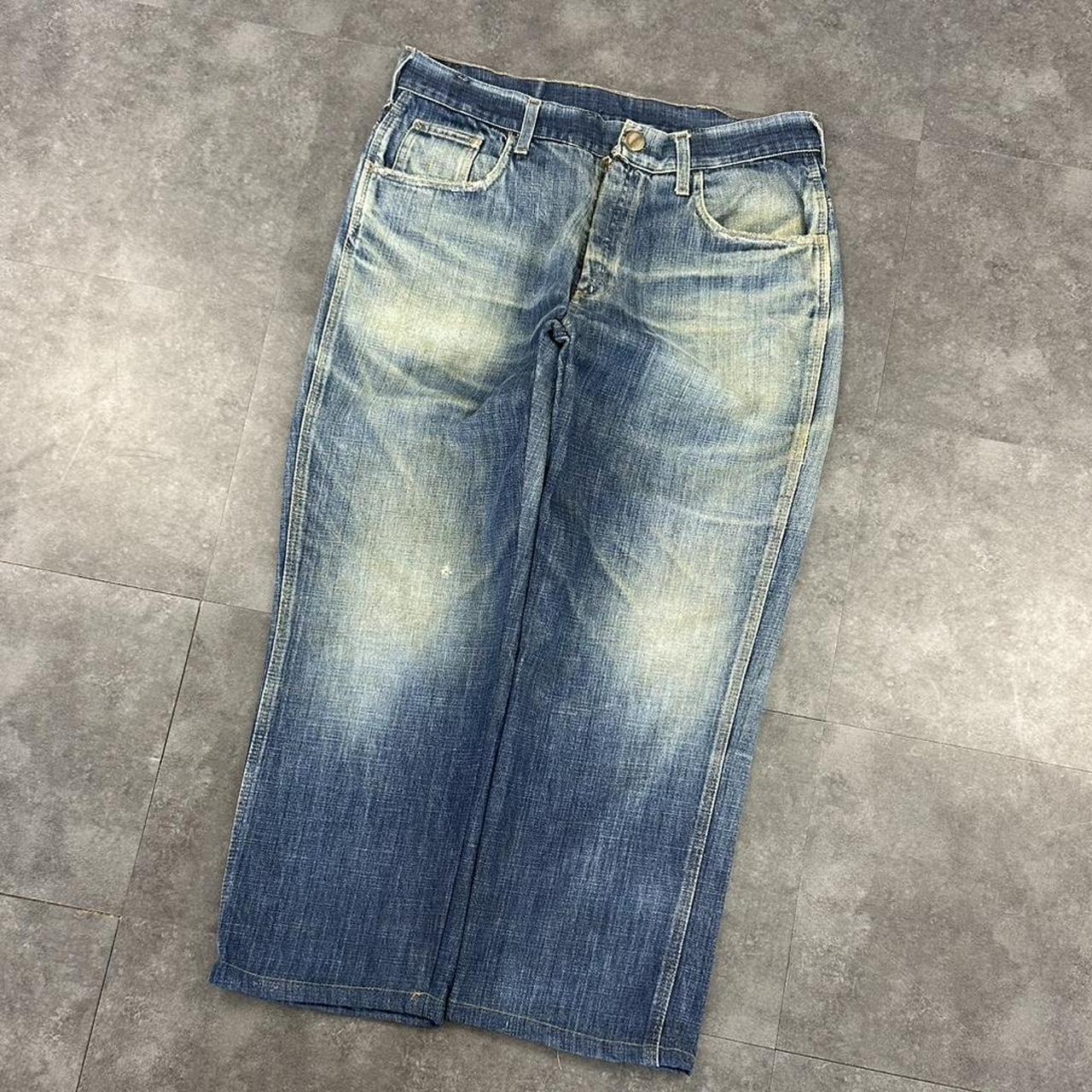 Carhartt 2000s dungaree workwear comfort fit denim cargo trousers