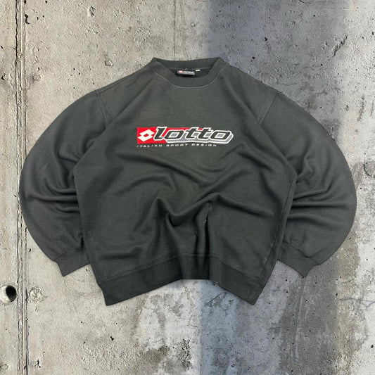 Vintage Lotto 90s Italian sportwear big Logo classic embroidered sweatshirt