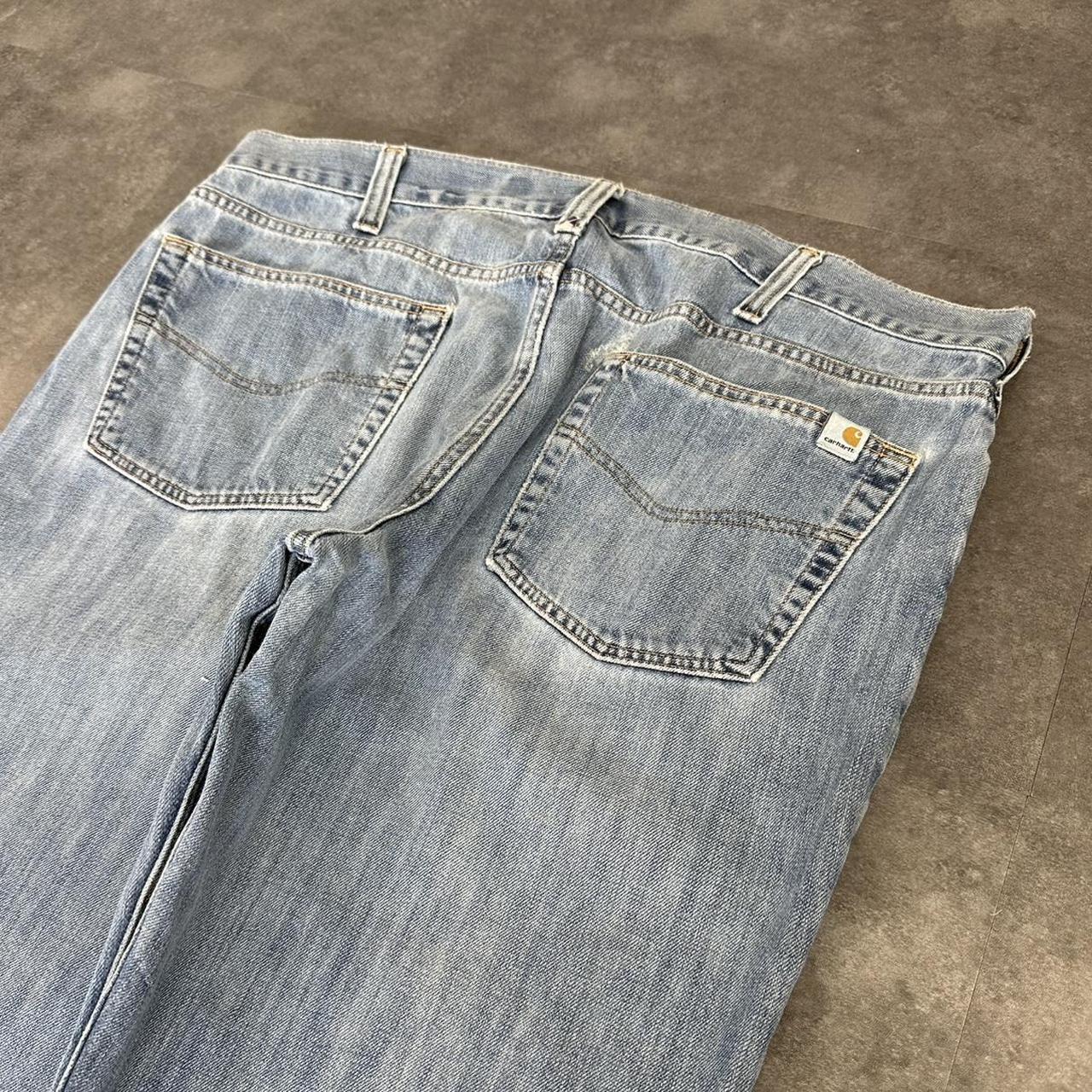 Carhartt 2000s dungaree workwear comfort fit denim cargo trousers