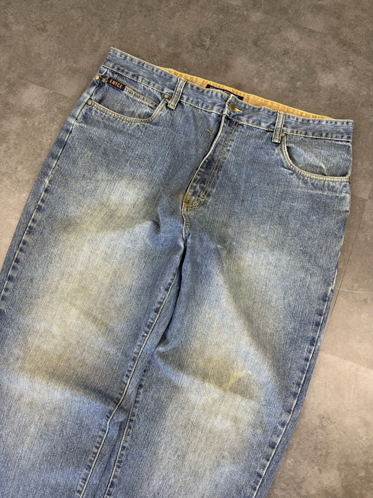 Eynce 2000s Hip Hop Grunge Baggy Jeans 90s Y2K Vintage Skate Jeans 40W 32L