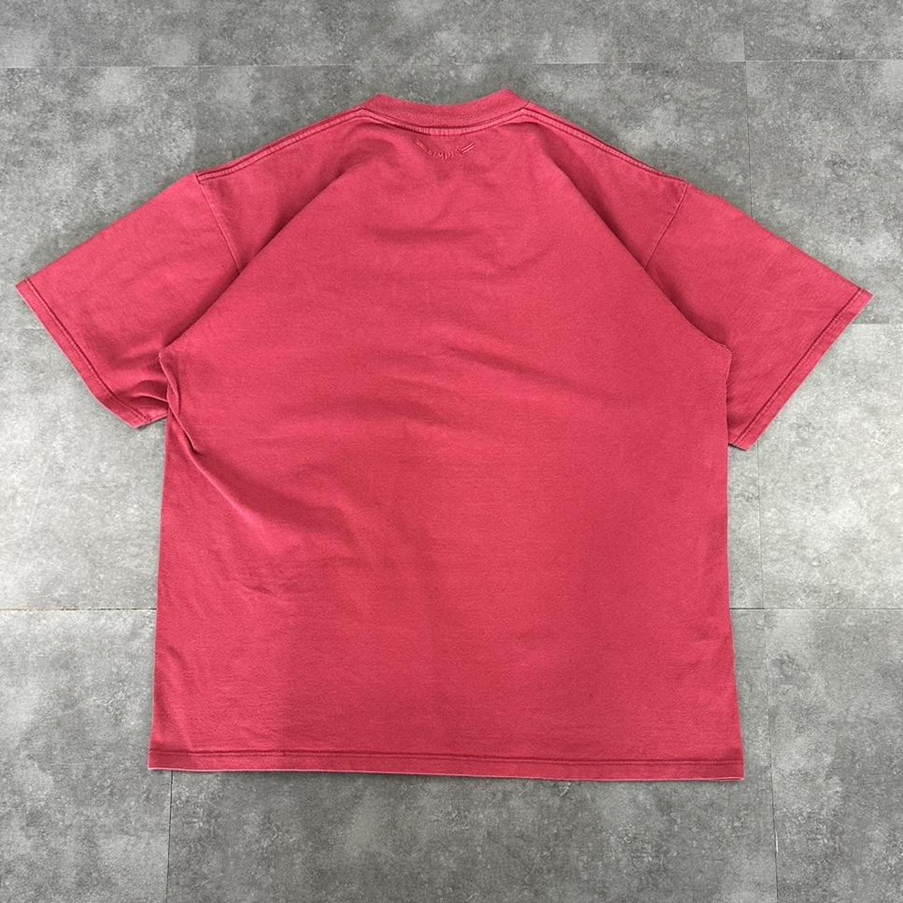 Simply Red T 2000s Y2K front and back logo embroidered design