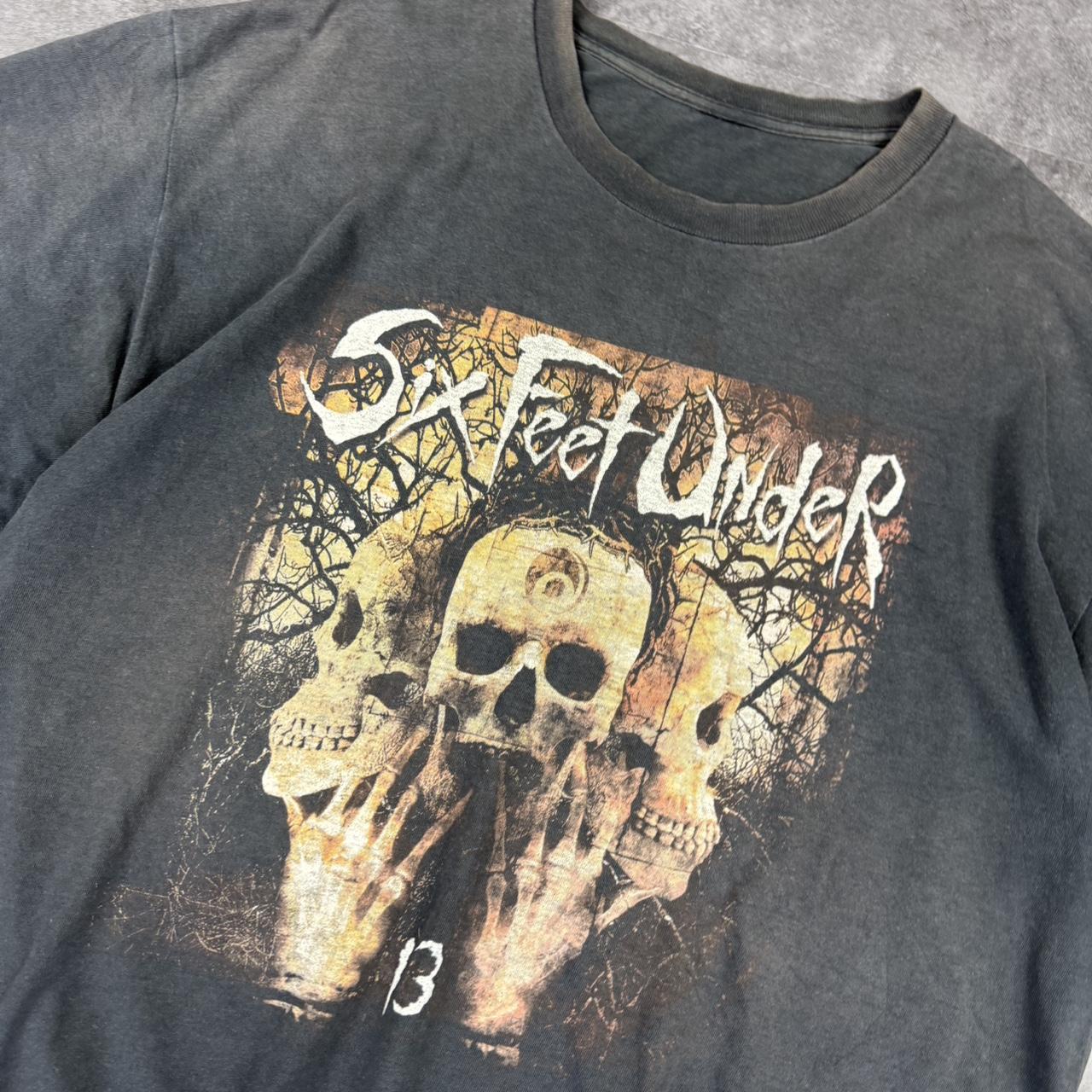 Six feet under ‘13’ 2000s Print graphic grunge metal band T shirt