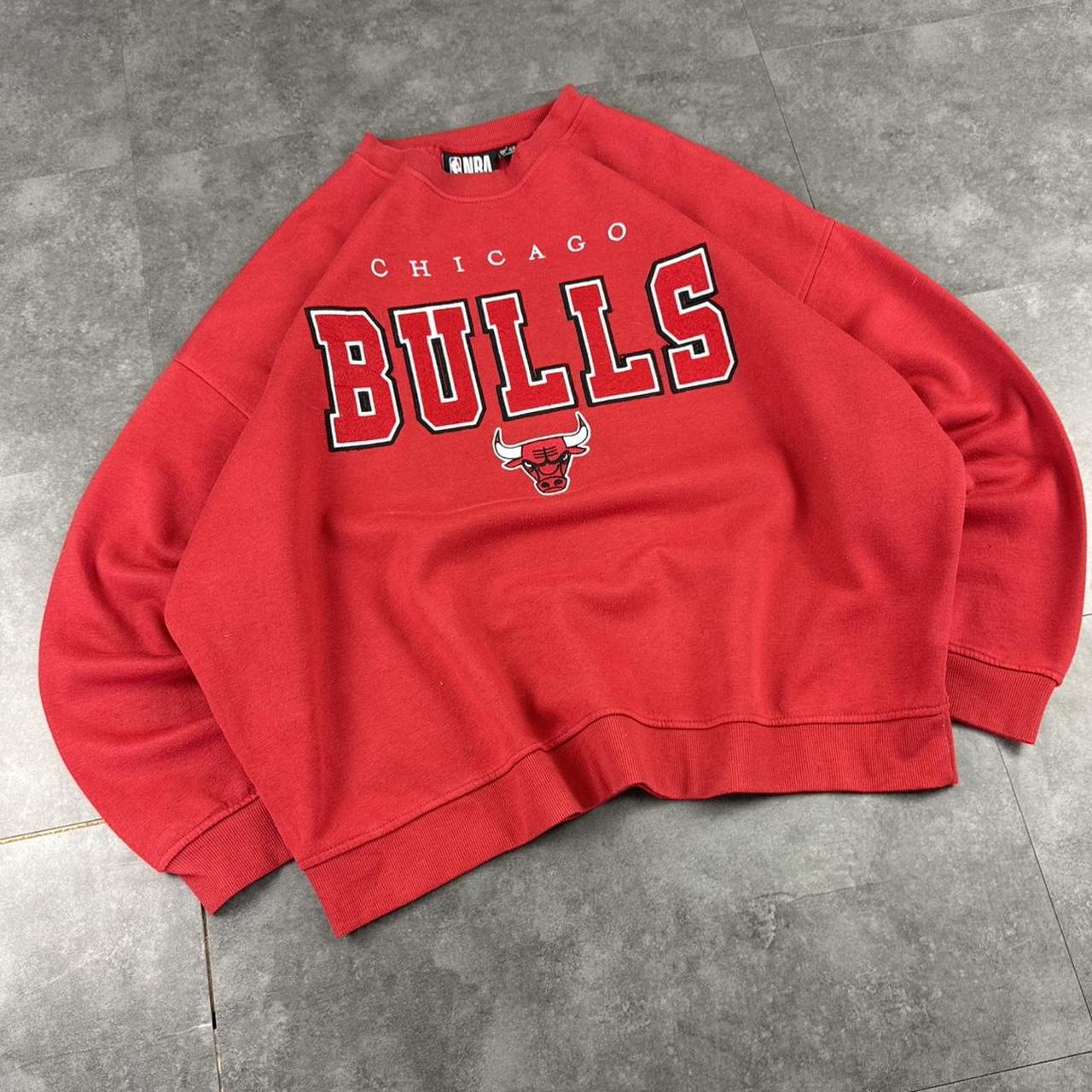 NBA Chicago Bulls Y2K embroidered spellout basketball sweatshirt