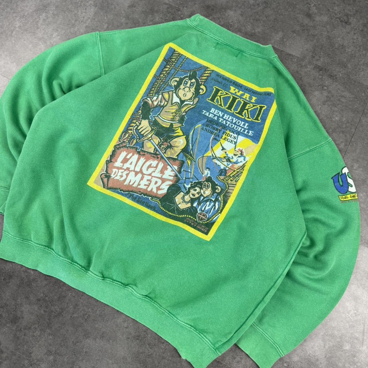 Waikiki Surfwear Vintage 2000s streetwear hiphop big printed logo on back surf sweatshirt