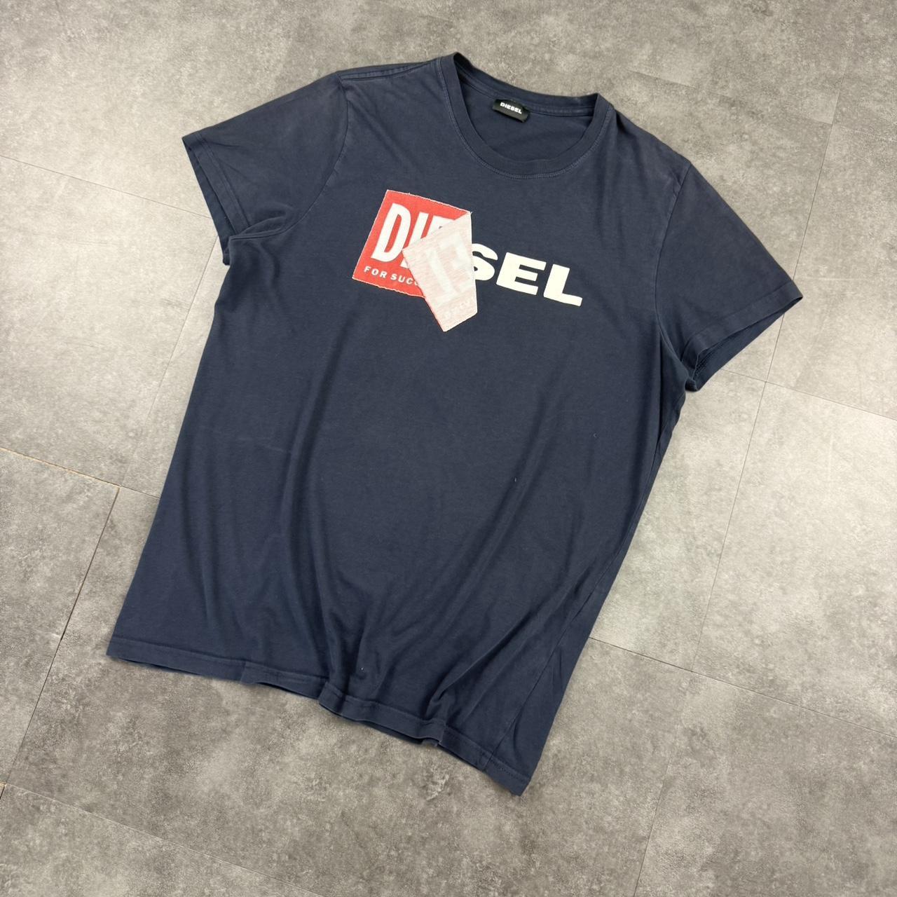 Diesel 2000s peeled sticker Spellout print T shirt