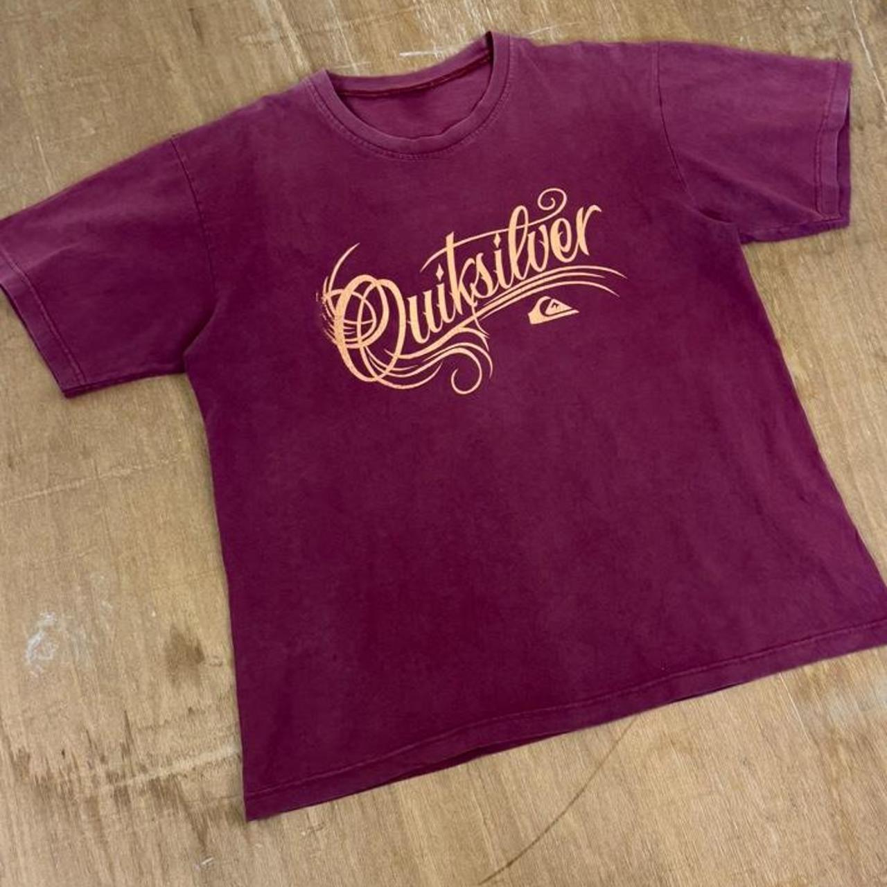 Quiksilver Surfwear burgundy Y2K T-Shirt