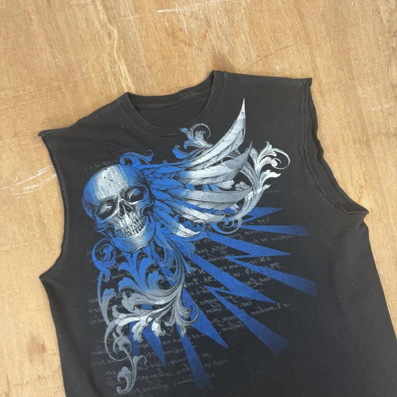 Skull grunge Vintage Y2K hiphop vest sleeveless T-Shirt
