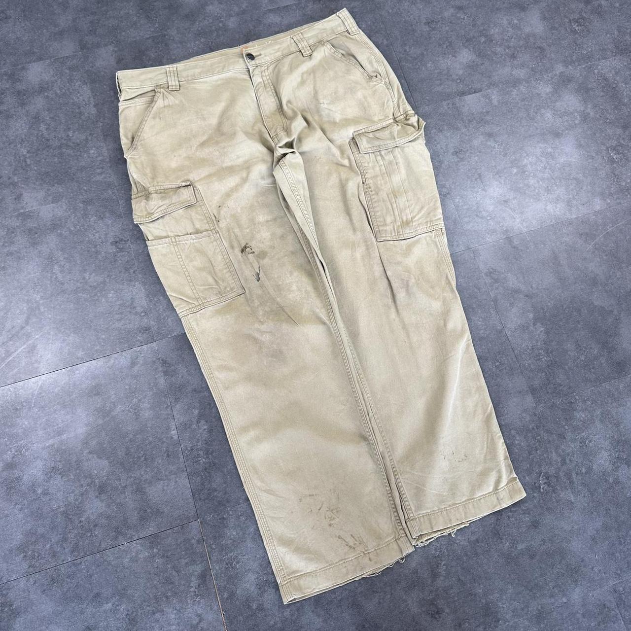 Carhartt khaki 2000s dungaree workwear cargo trousers