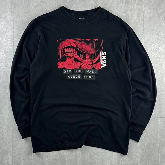 Vans X Baker 2000s skateboarding long sleeve spellout T shirt