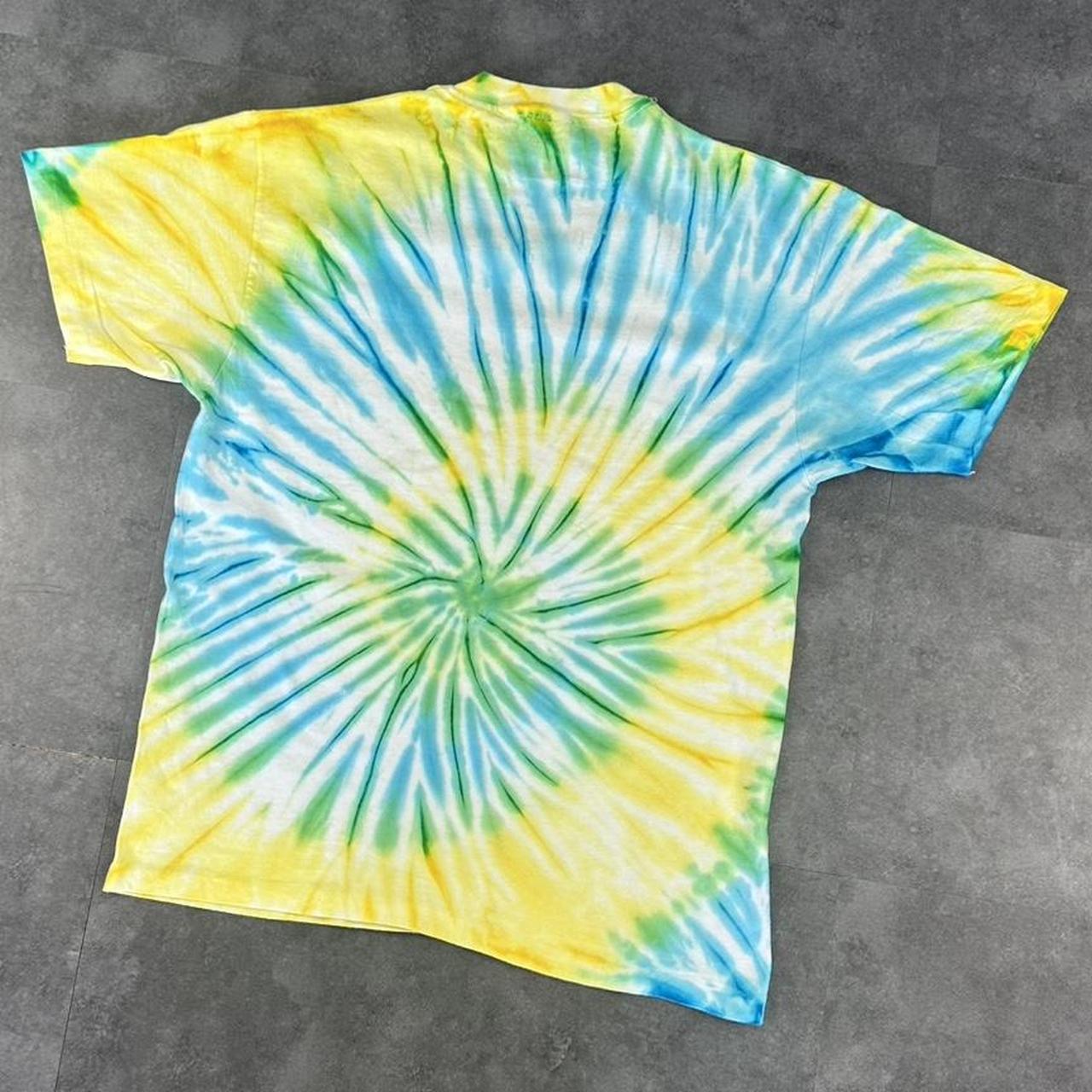 Hanes Beefy T 2000s Print graphic Tie dye T shirt