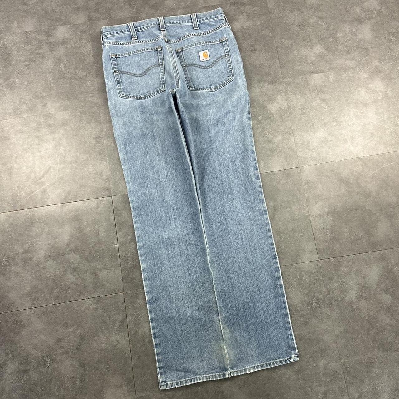 Carhartt 2000s dungaree workwear comfort fit denim cargo trousers