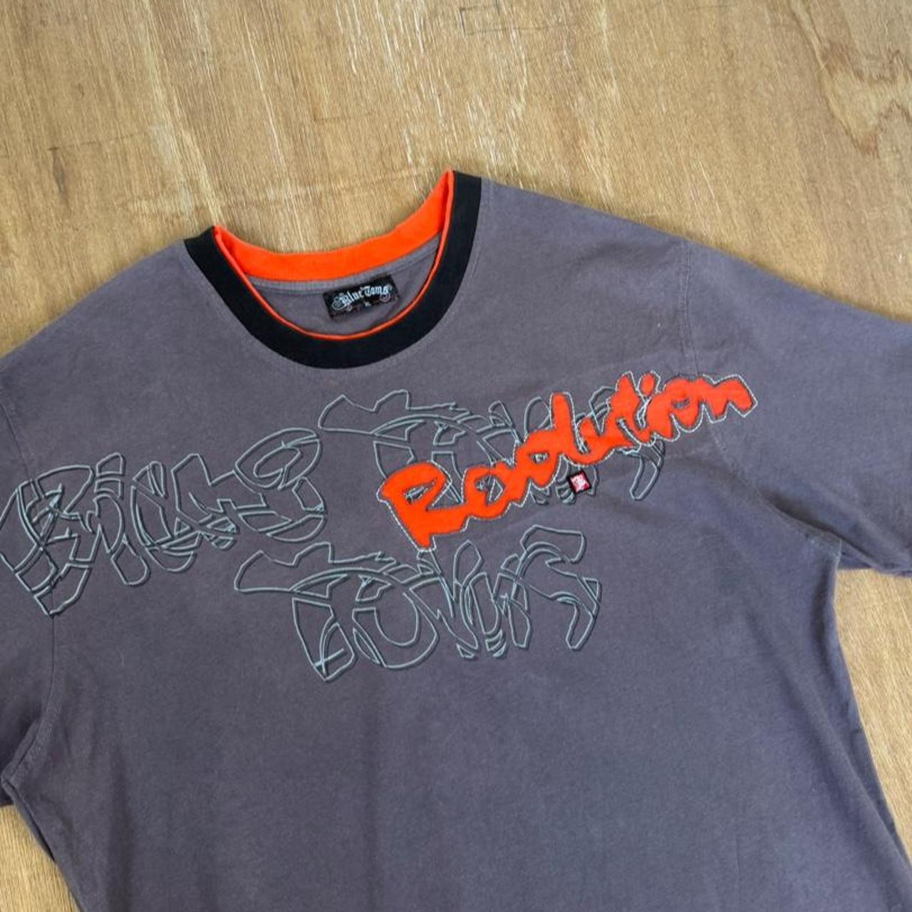 Blue Toms revolution Surfwear grey and orange Y2K T-Shirt