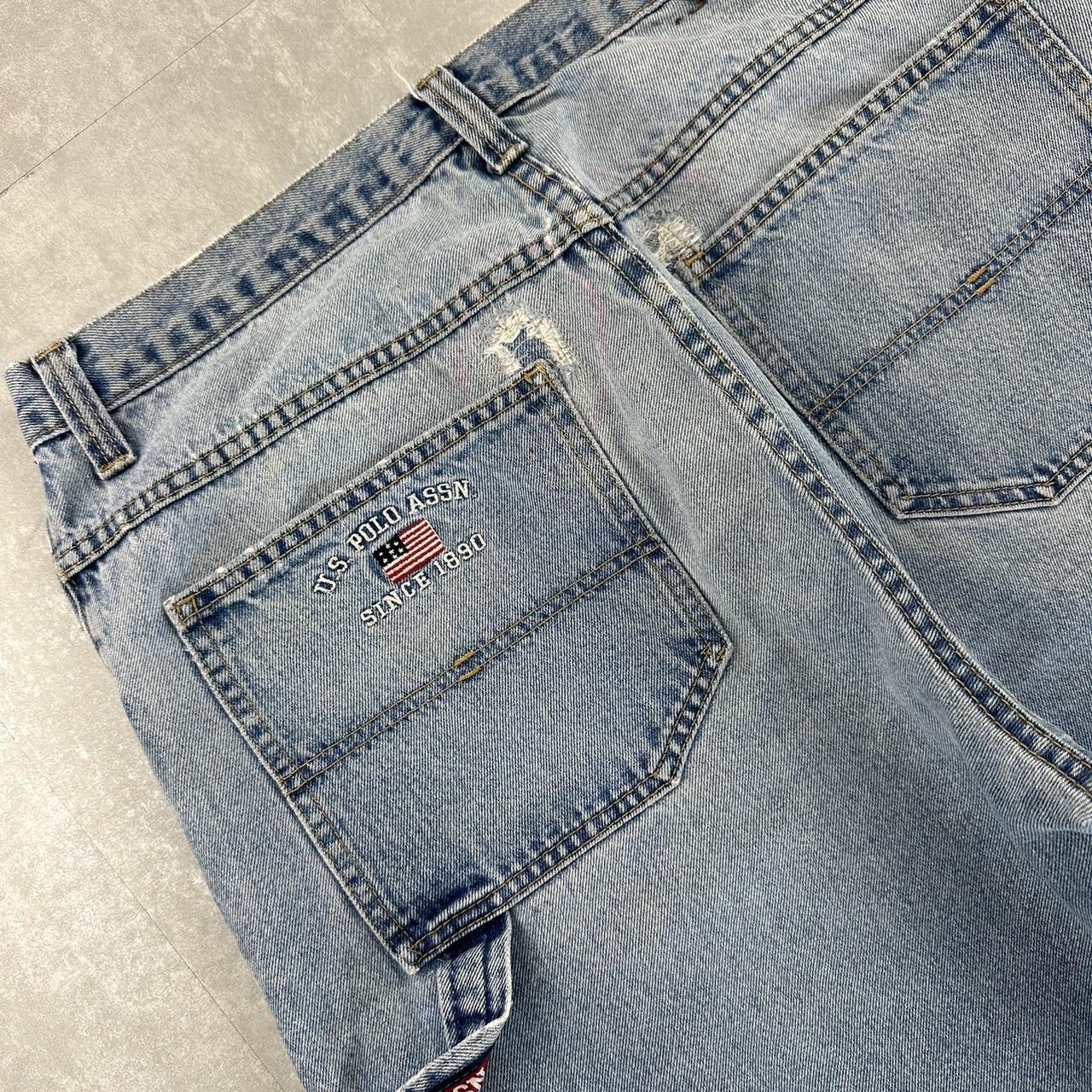 US Polo Assn 2000s spellout carpenter style jorts