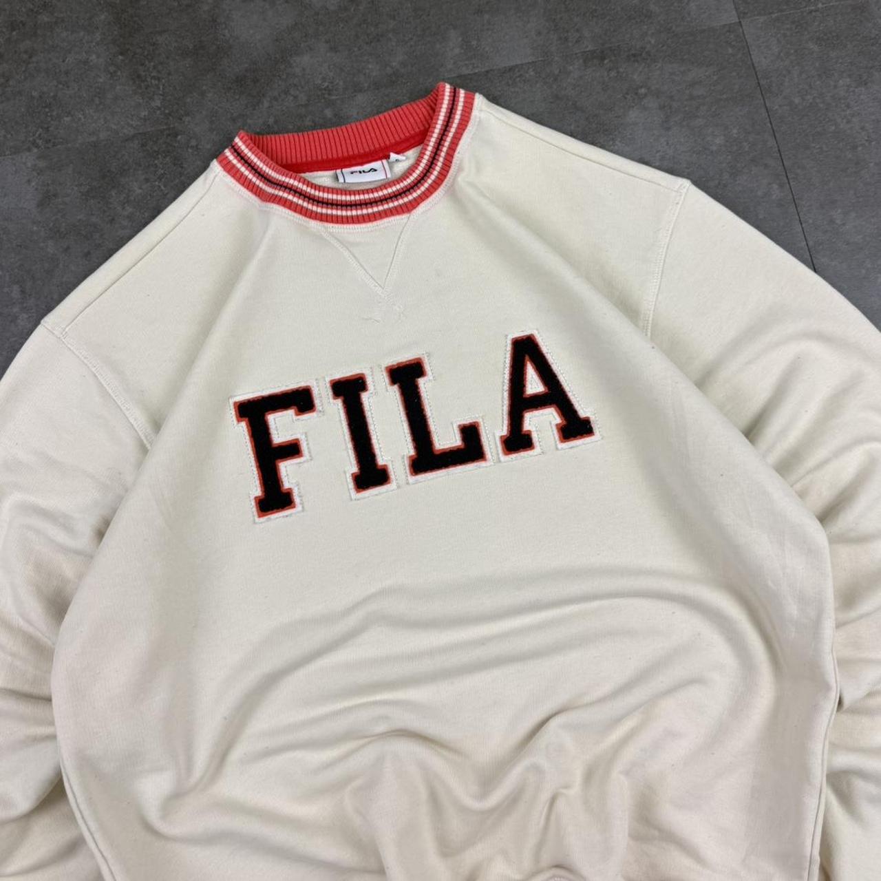 Fila 2000s chunky mock neck college sweatshirt