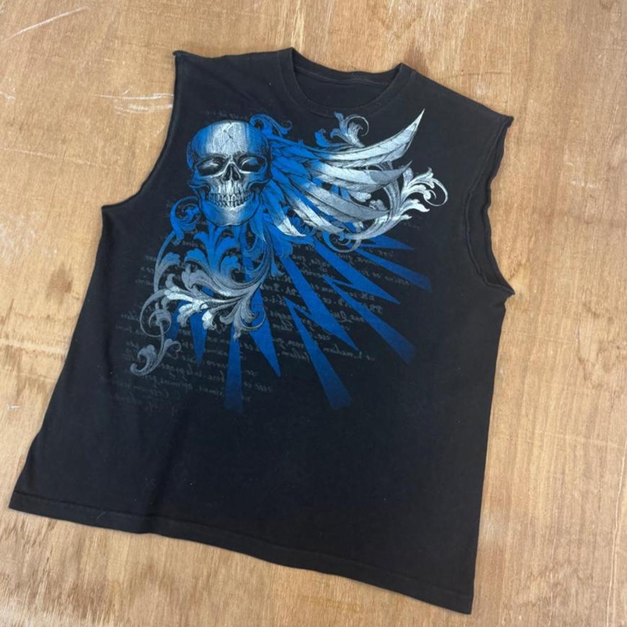 Skull grunge Vintage Y2K hiphop vest sleeveless T-Shirt