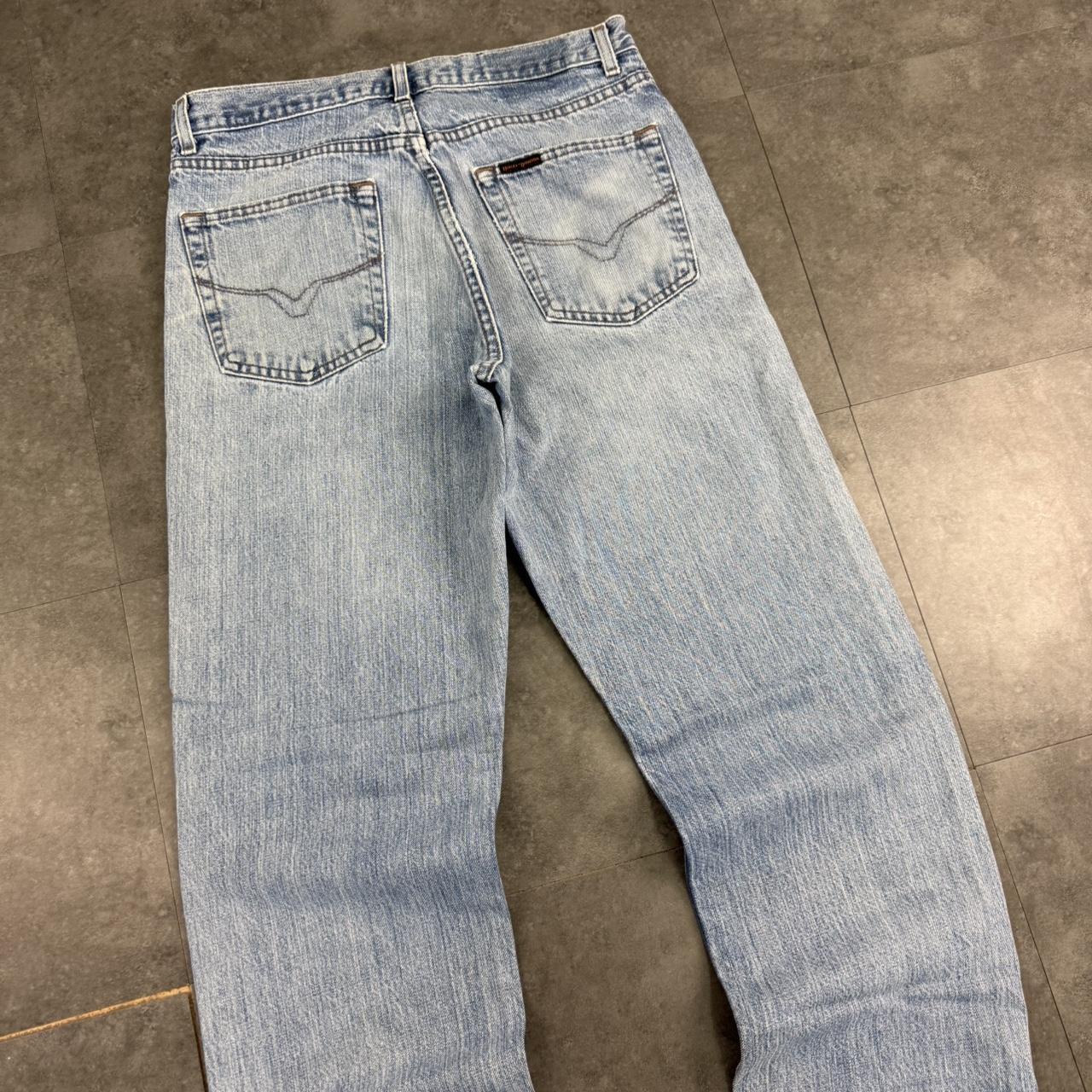 Harley Davidson Y2K 2000s HipHop grunge distressed embroidery baggy jeans