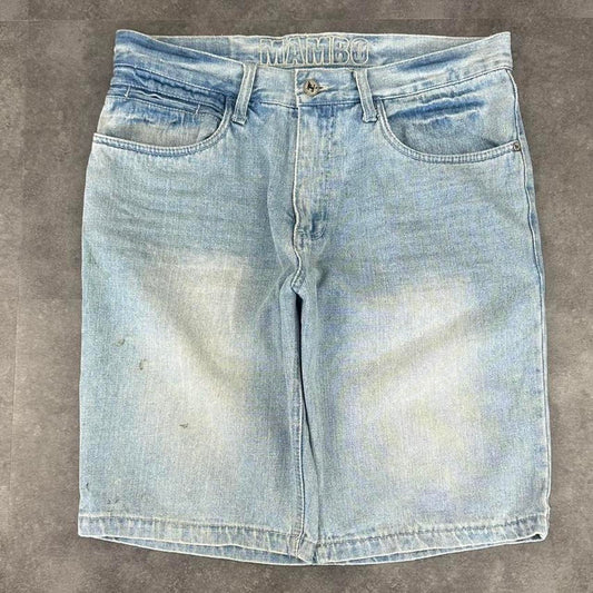 Mambo 2000s Vintage Baggy HipHop Y2k embroidered Jorts