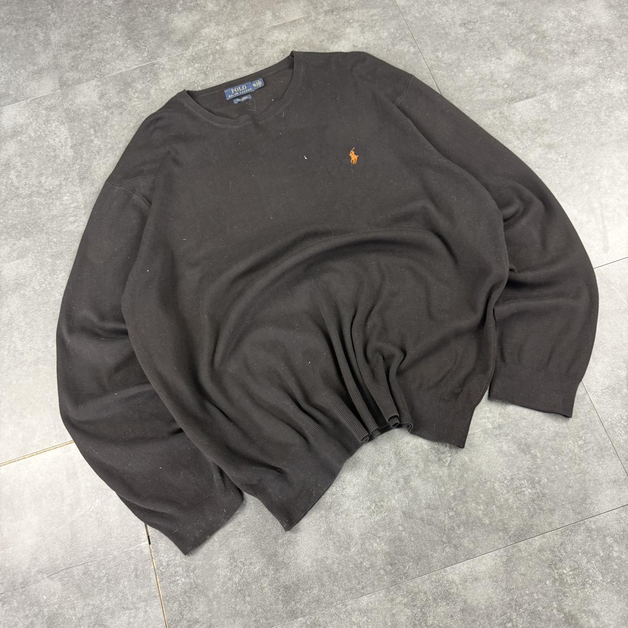 Polo Ralph Lauren 90s cotton knit black jumper