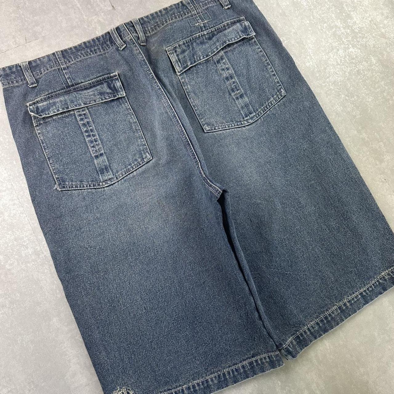 Japanese style 2000s spellout carpenter style jorts