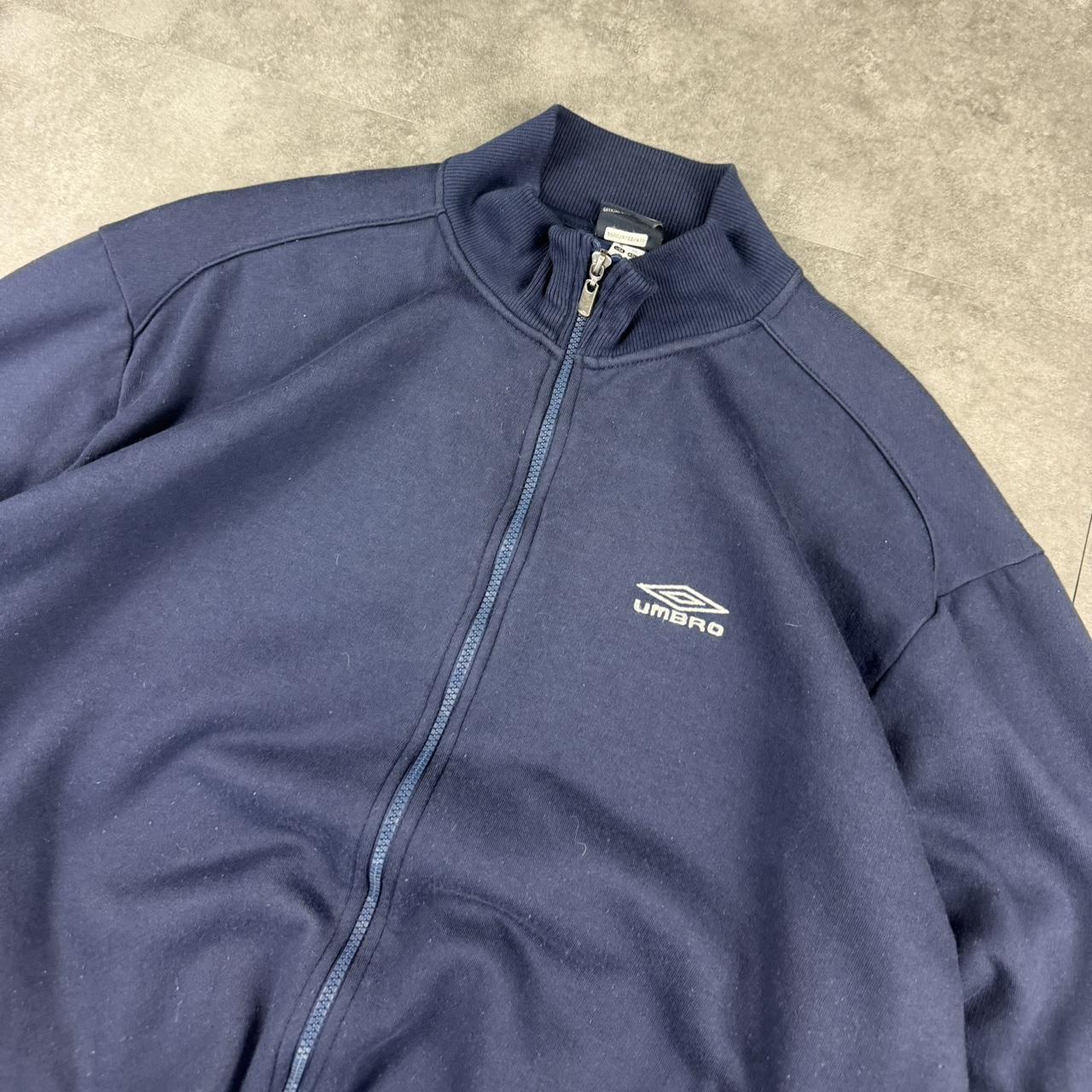 Umbro 2000s vintage Spellout embroidered full zip up Sweatshirt
