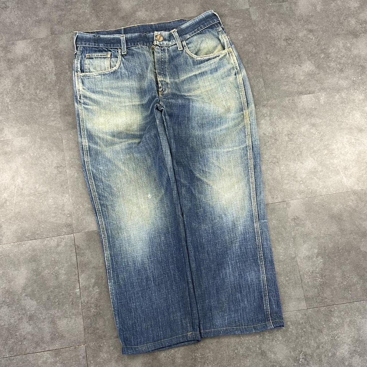 Carhartt 2000s dungaree workwear comfort fit denim cargo trousers