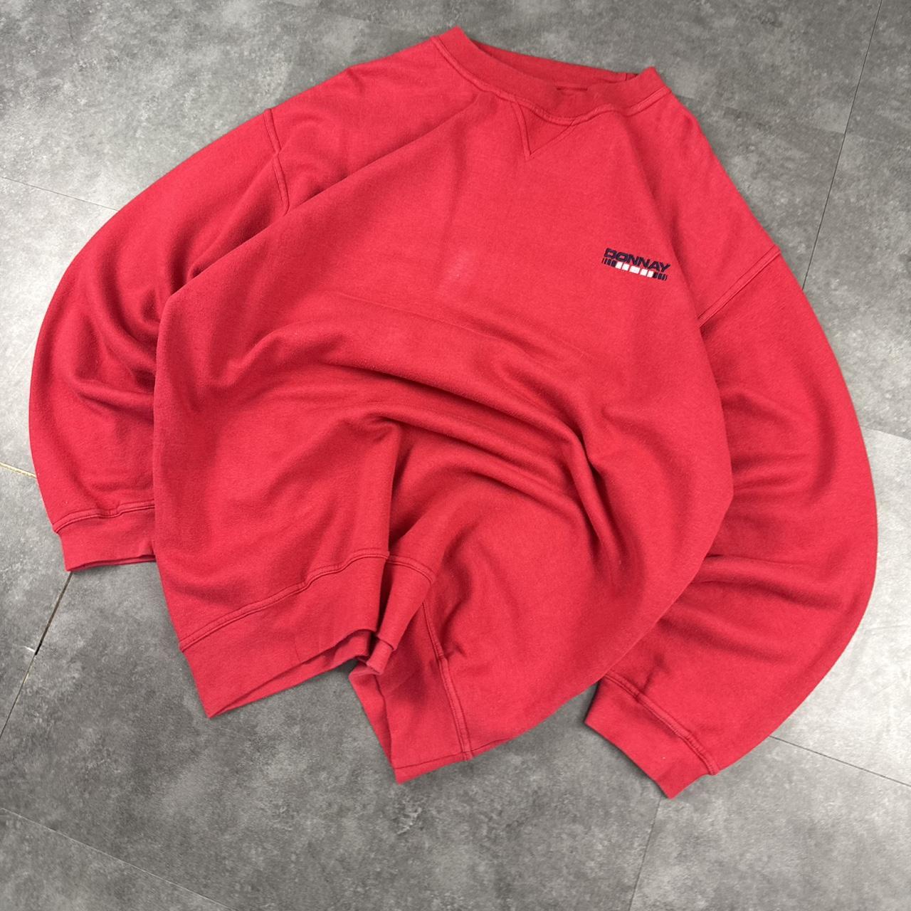 Donnay 2000’s Italian sportswear embroidered sweatshirt red