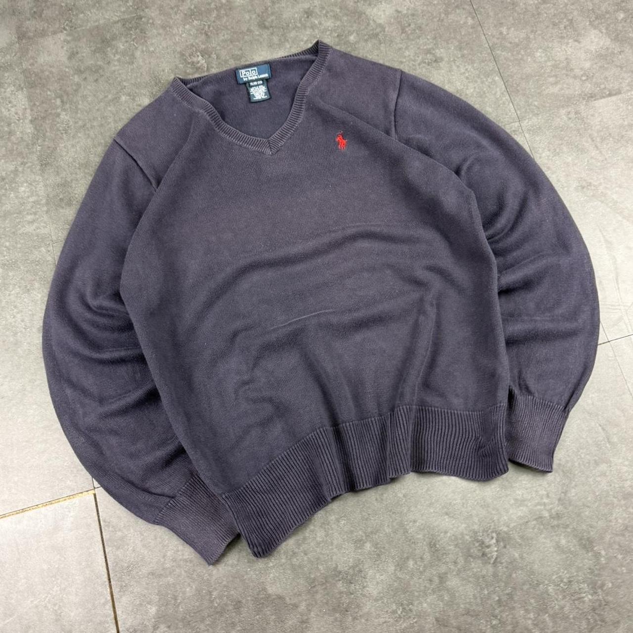 Polo Ralph Lauren 90s chunky knit v neck jumper