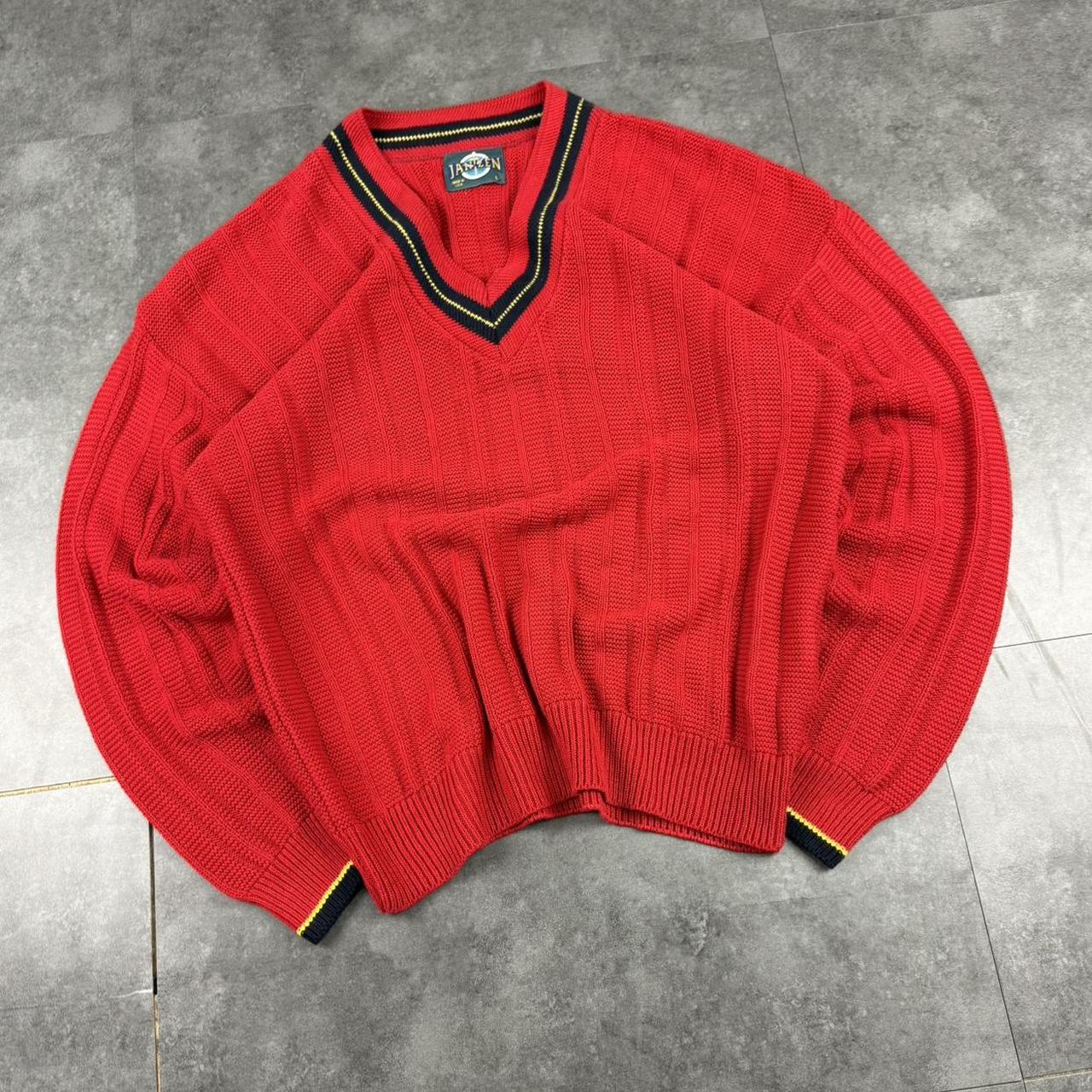 Vintage Jantzen 90s chunky knit prep polo style jumper