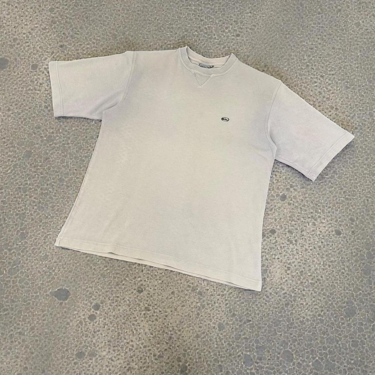 Quiksilver Vintage Y2K Surfwear mock neck logo boxy T-Shirt