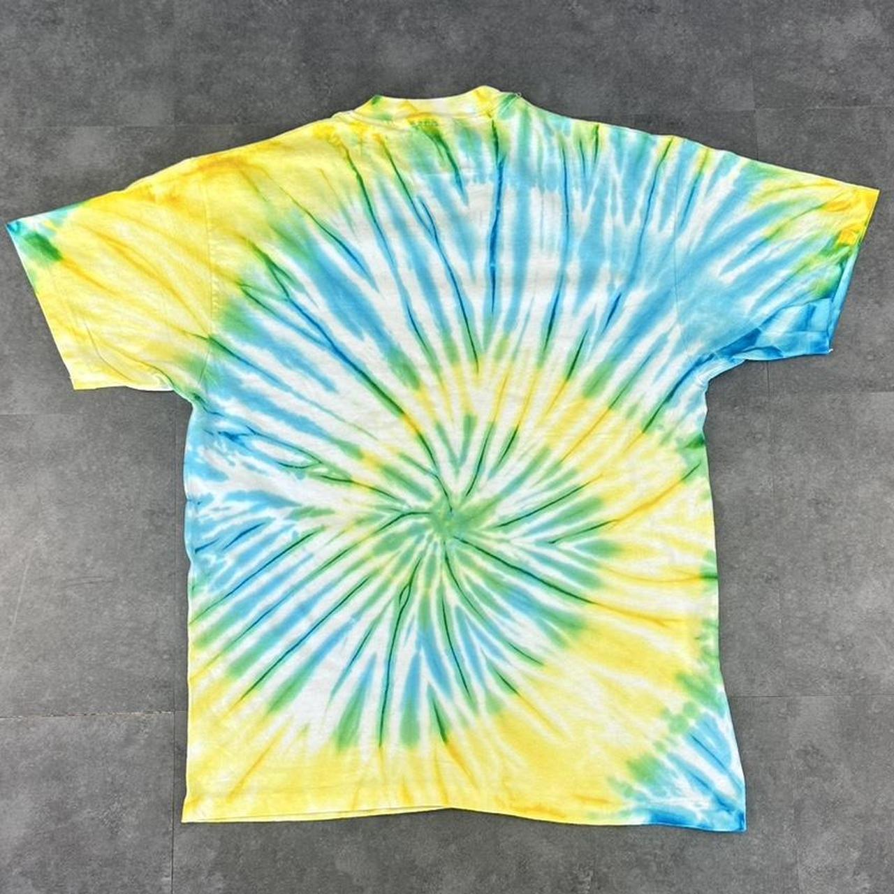 Hanes Beefy T 2000s Print graphic Tie dye T shirt