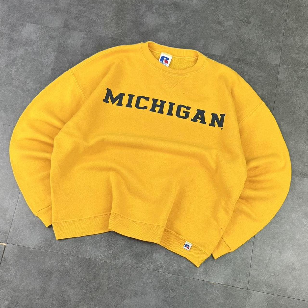 Russell Athletic 2000s Michigan print workwear sweatshirt