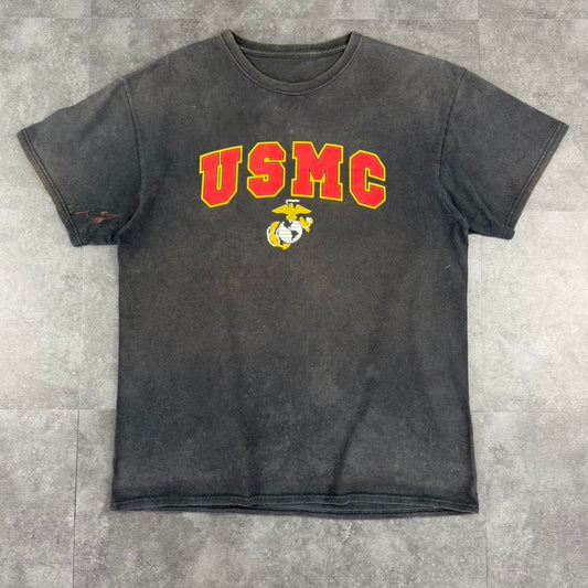 USMC 90s US Marine Corps print graphic logo T shirt