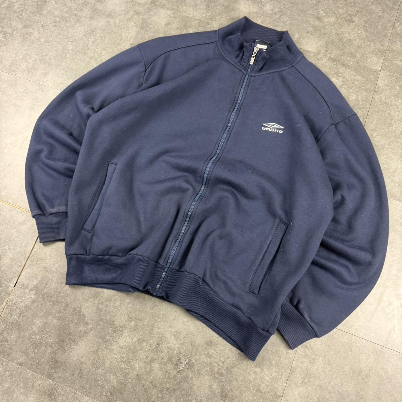 Umbro 2000s vintage Spellout embroidered full zip up Sweatshirt