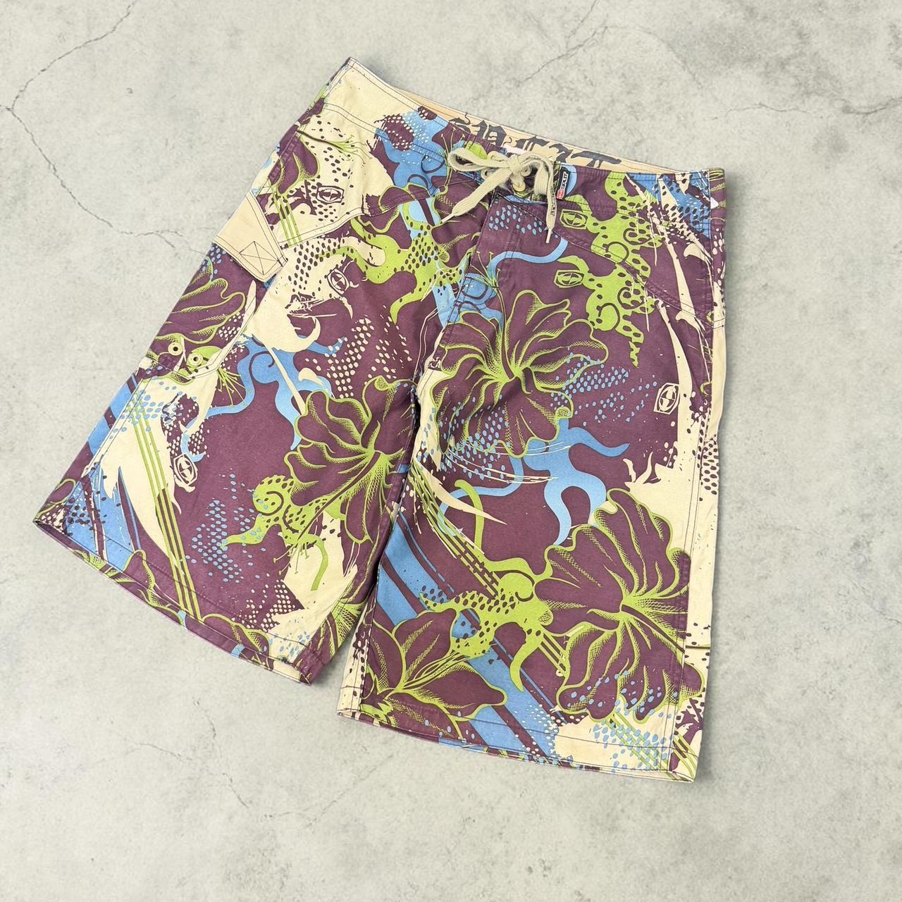 Split Vintage Y2K Surfwear beach board shorts swim shorts