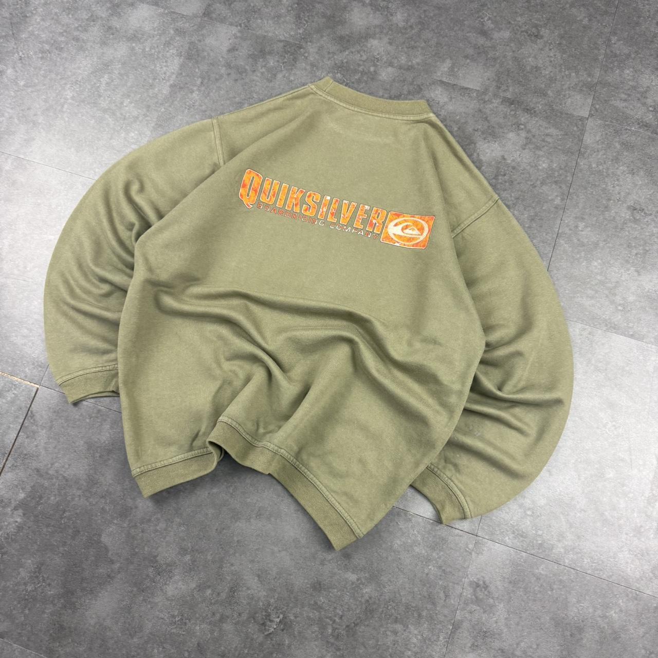Quiksilver Vintage 2000s Surfwear hiphop big embroidered streetwear surf sweatshirt