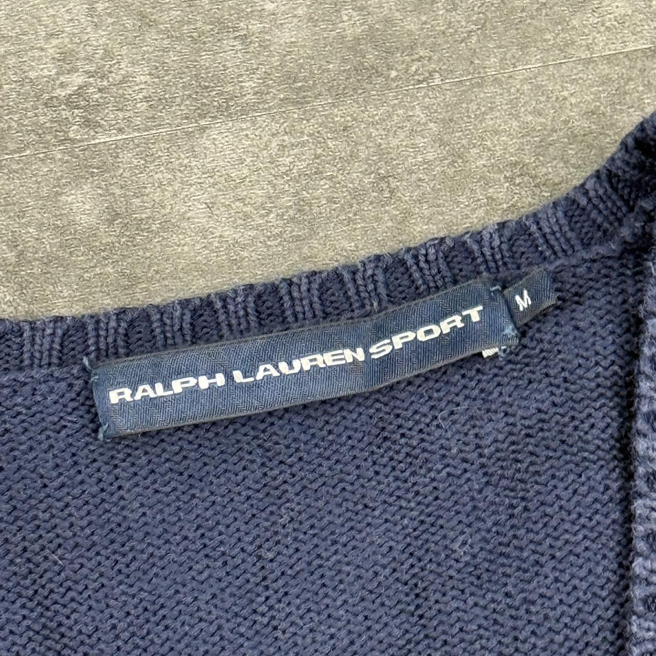 Polo Ralph Lauren sport 90s heavyweight chunky knit pullover v neck Jumper