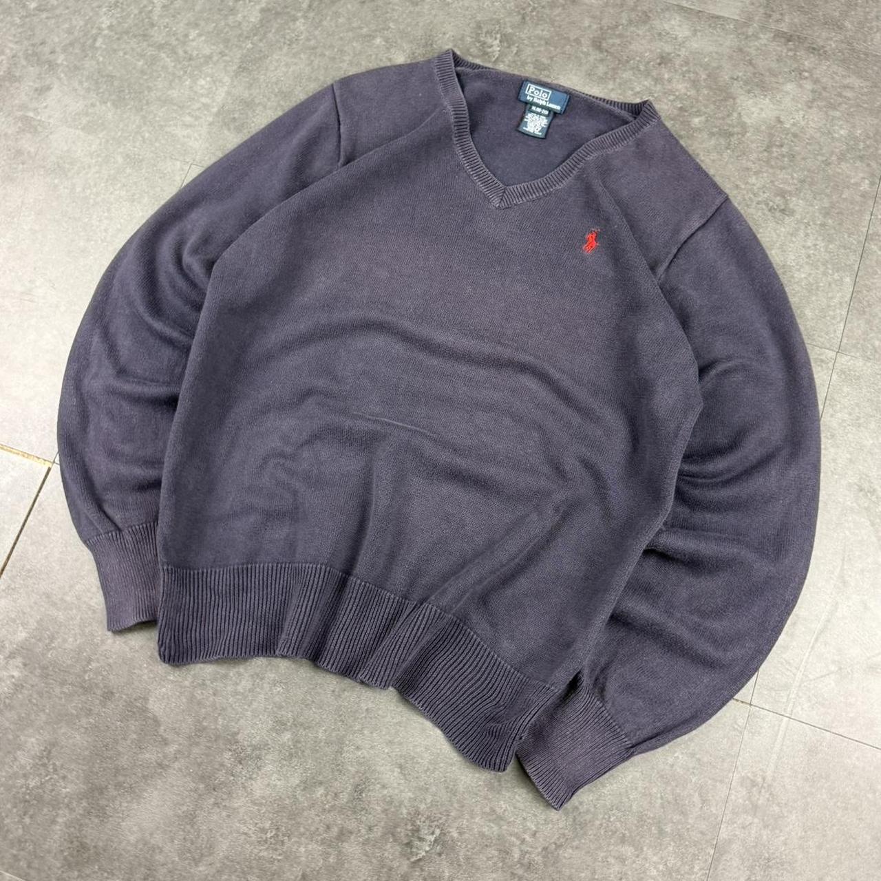 Polo Ralph Lauren 90s chunky knit v neck jumper
