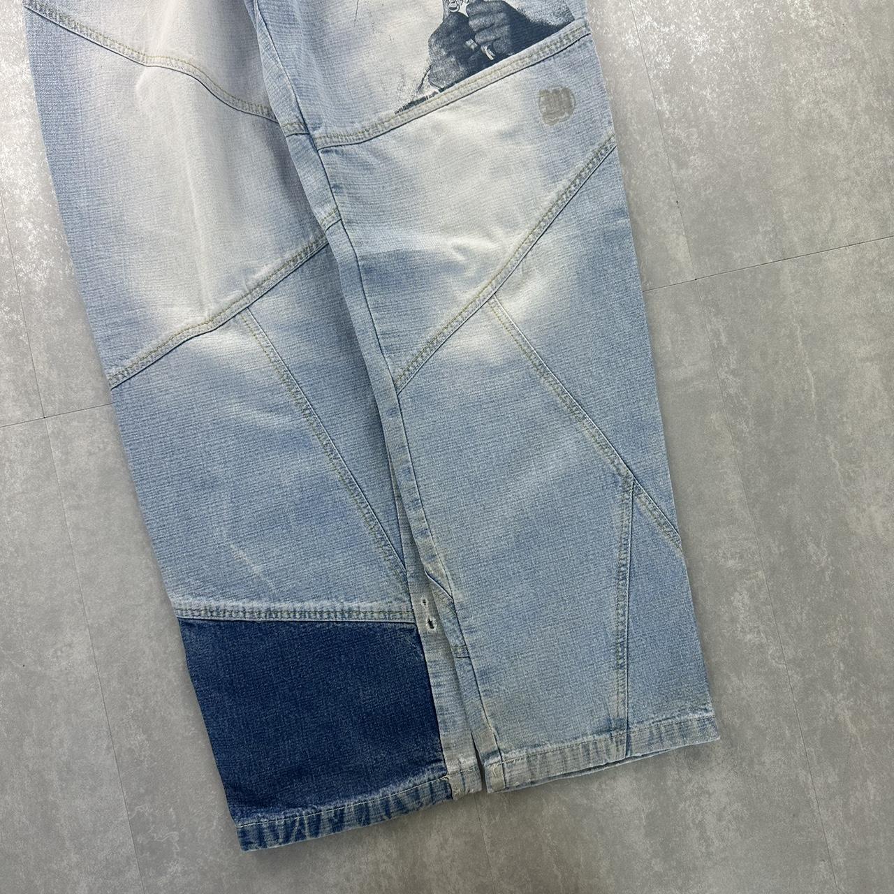 Makaveli Tupac denim jeans 90s/2000s spellout carpenter jeans