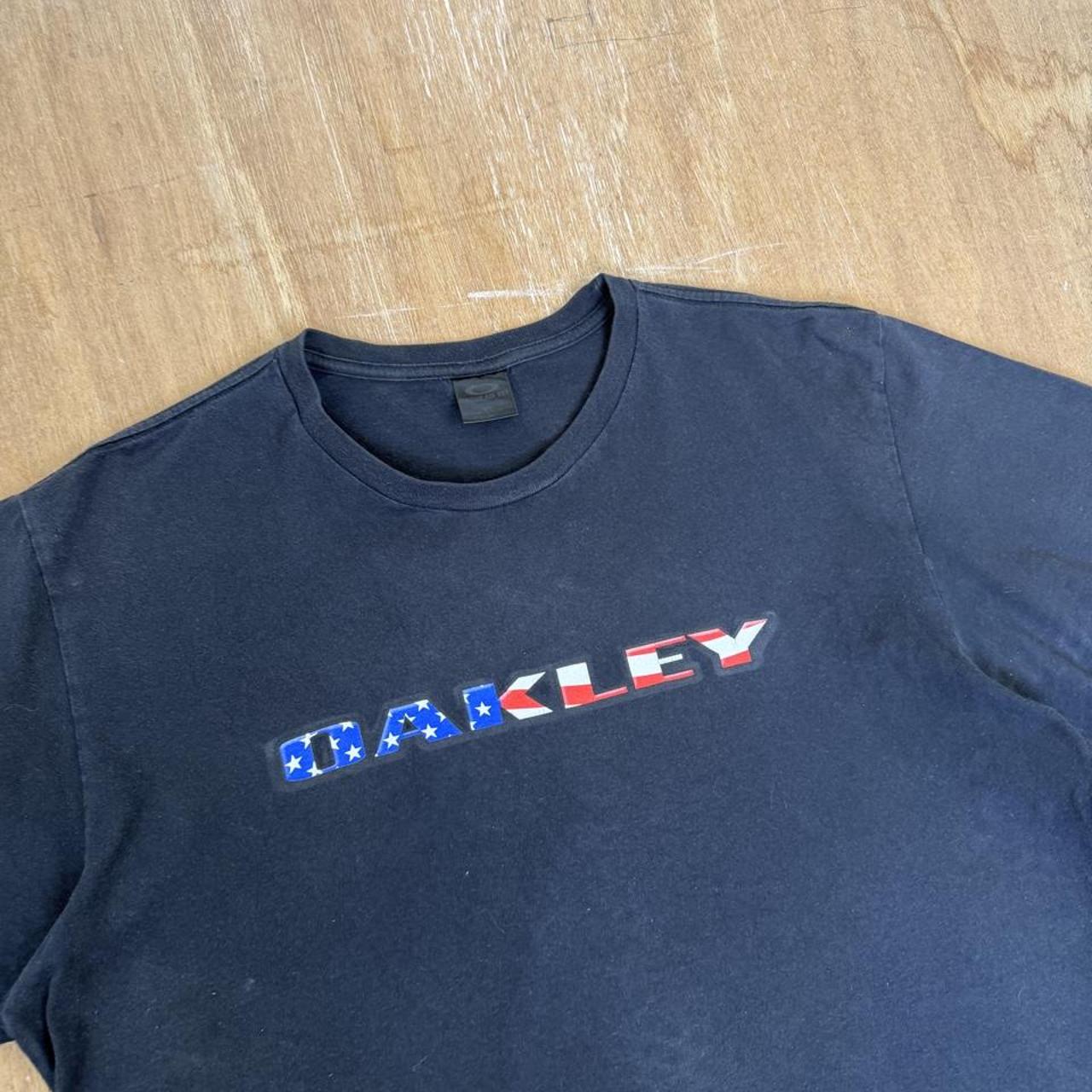 Oakley USA Flag Oval Surfwear navy blue Y2K T-Shirt