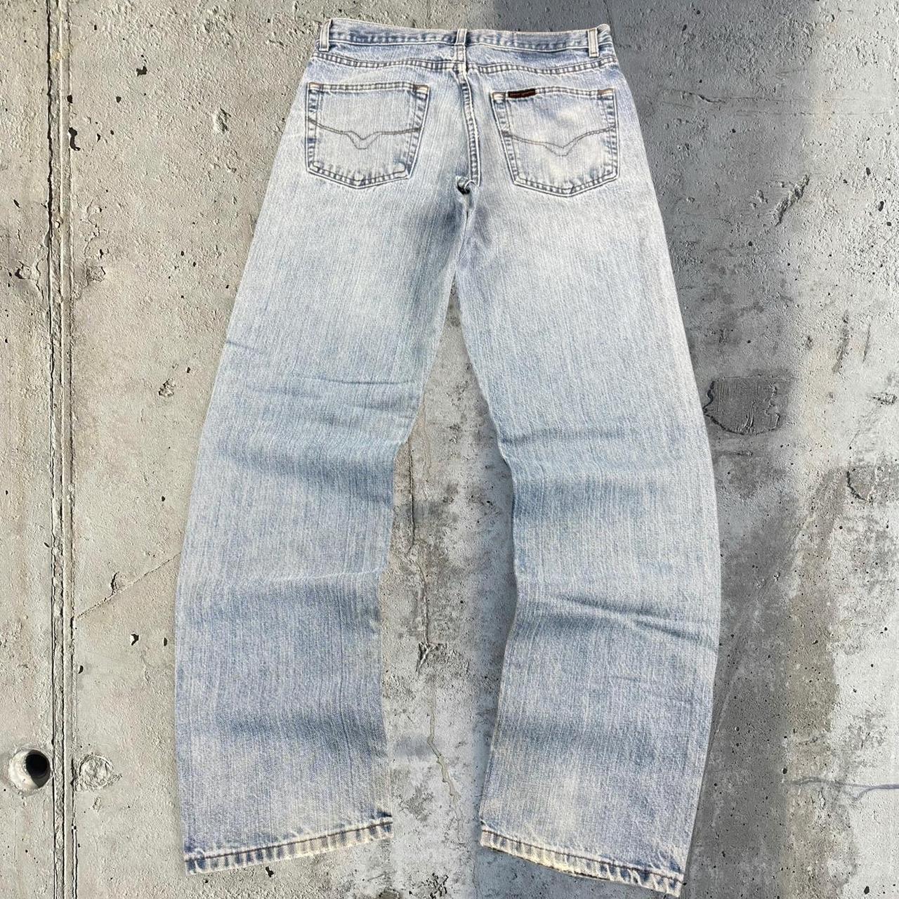 Harley Davidson Y2K 2000s HipHop grunge distressed embroidery baggy jeans