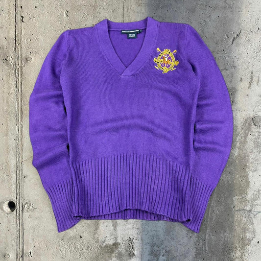 Polo Ralph Lauren 90s chunky knit heavyweight v neck jumper