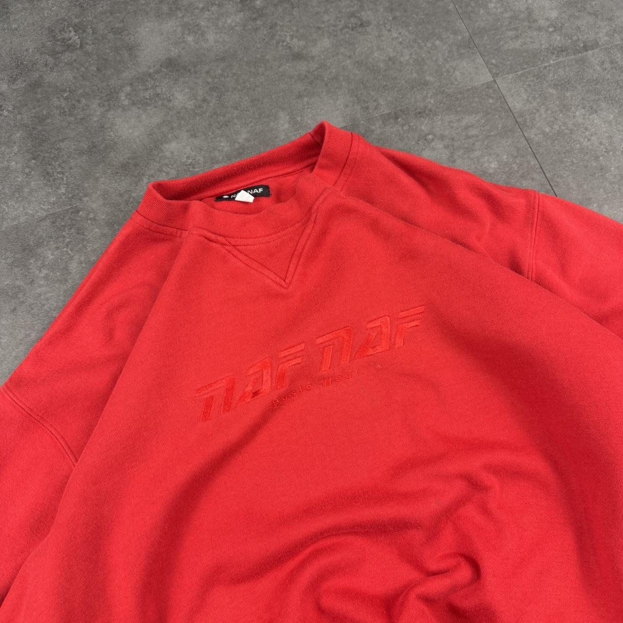 Naf Naf 90s vintage embroidered logo sweatshirt