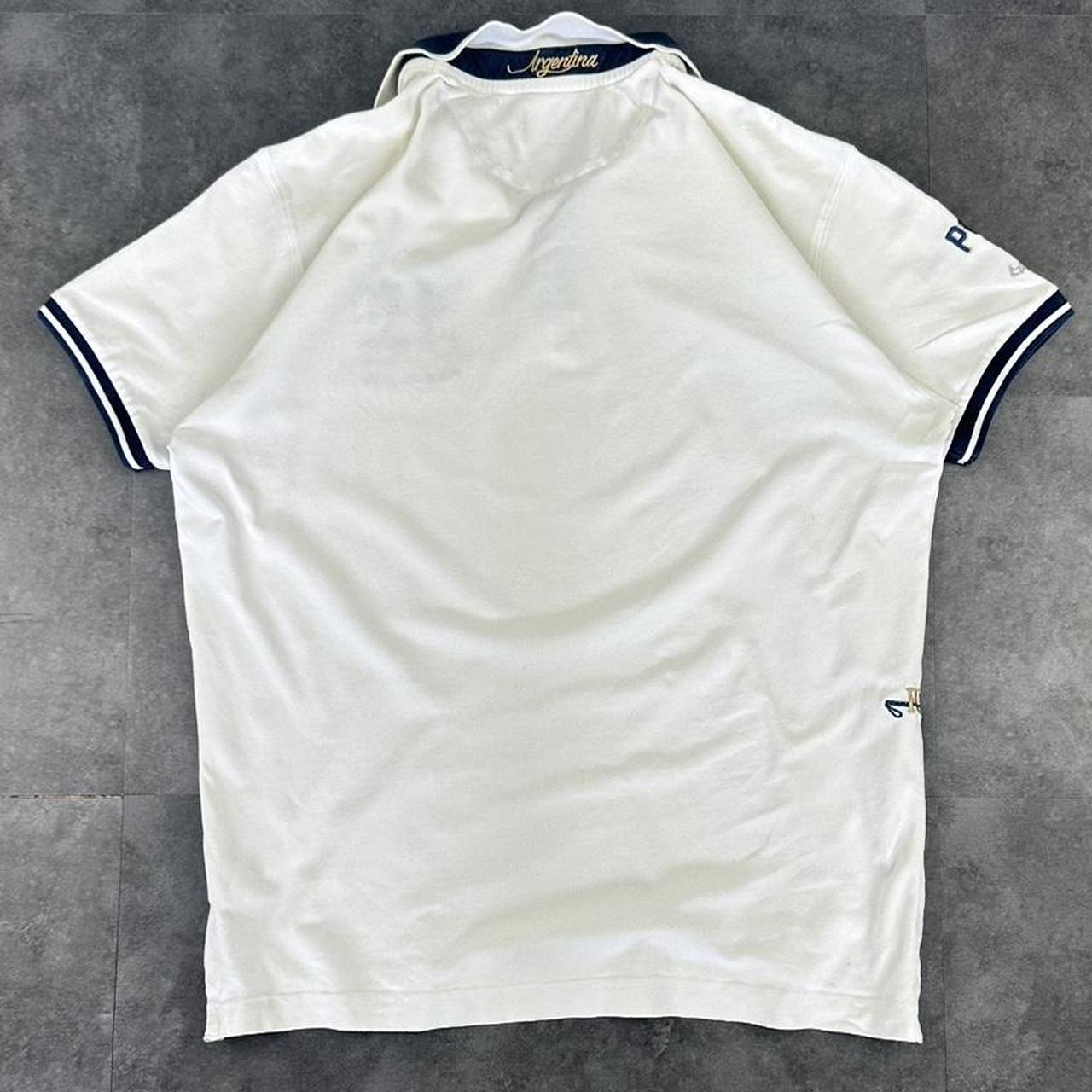 La Martina 2000s Jockey shirt Spellout graphic collared polo T shirt