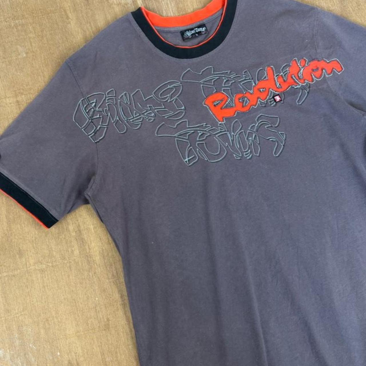 Blue Toms revolution Surfwear grey and orange Y2K T-Shirt